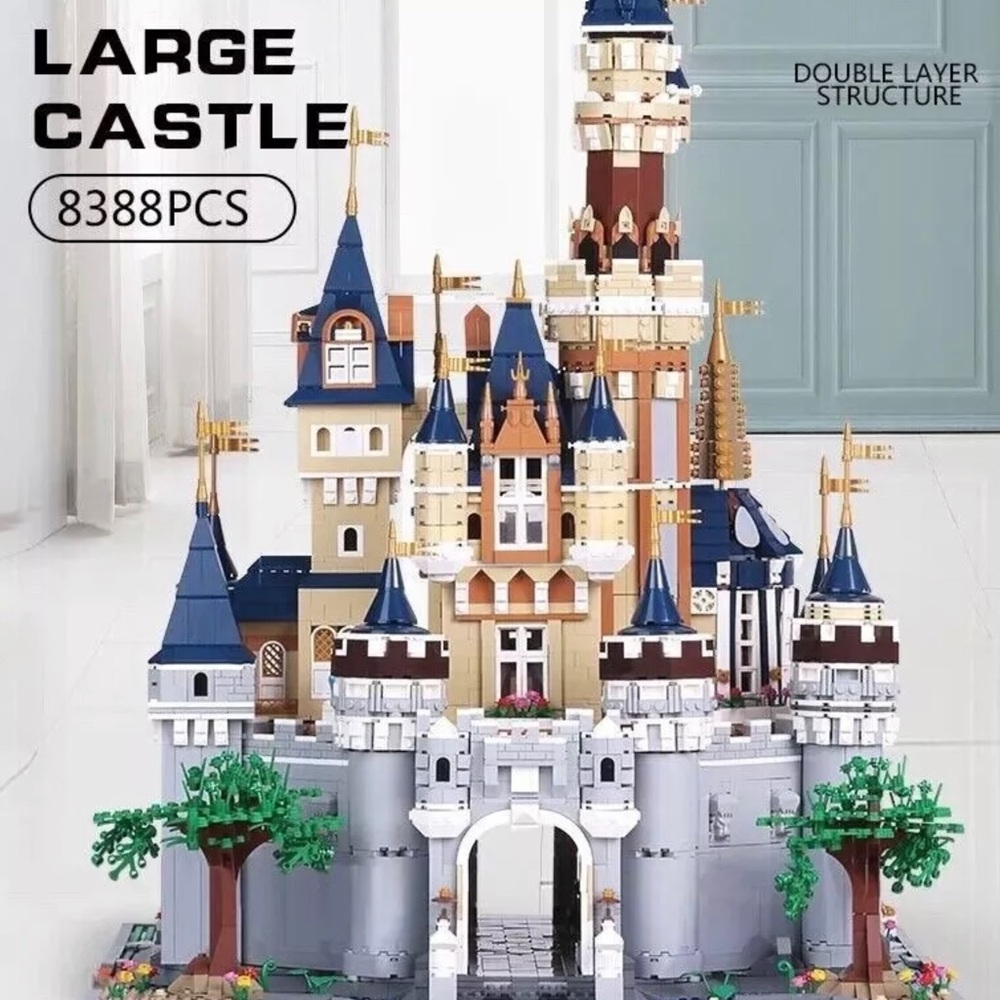 Walt Disney Princes Paradise Castle Building Block Set 8338+ pc Mould King 13132 - Picture 2 of 5